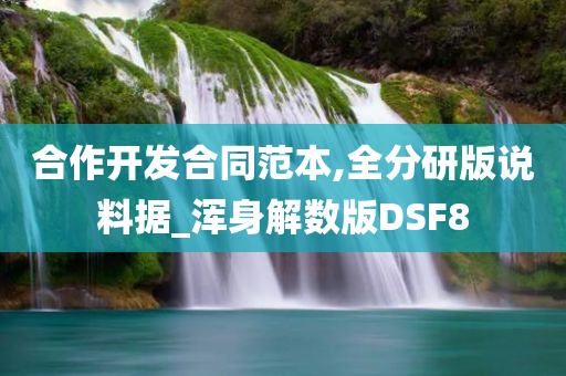 合作开发合同范本,全分研版说料据_浑身解数版DSF8