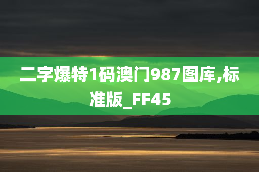 二字爆特1码澳门987图库,标准版_FF45