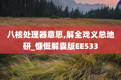 八核处理器意思,解全戏义总地研_慷慨解囊版EE533