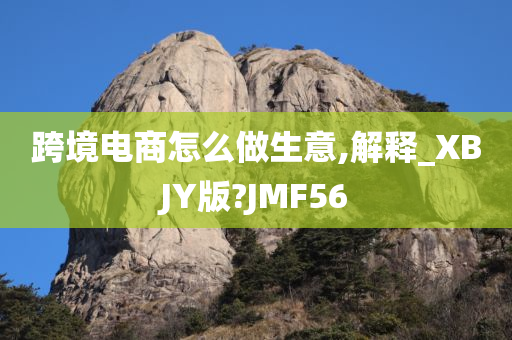 跨境电商怎么做生意,解释_XBJY版?JMF56