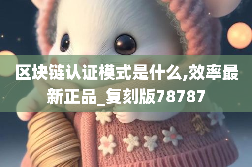 区块链认证模式是什么,效率最新正品_复刻版78787