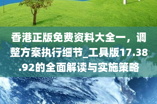 香港正版免费资料大全一，调整方案执行细节_工具版17.38.92的全面解读与实施策略