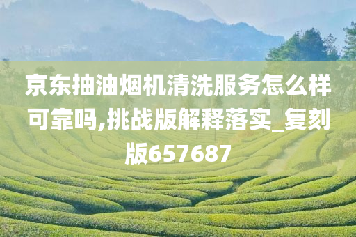 京东抽油烟机清洗服务怎么样可靠吗,挑战版解释落实_复刻版657687