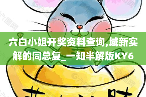 六白小姐开奖资料查询,域新实解的同总复_一知半解版KY6