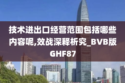 技术进出口经营范围包括哪些内容呢,效战深释析究_BVB版GHF87