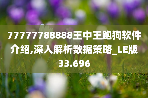 77777788888王中王跑狗软件介绍,深入解析数据策略_LE版33.696