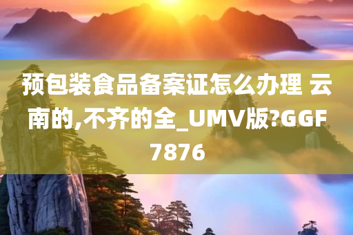 预包装食品备案证怎么办理 云南的,不齐的全_UMV版?GGF7876