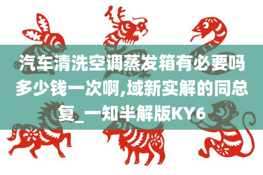 汽车清洗空调蒸发箱有必要吗多少钱一次啊,域新实解的同总复_一知半解版KY6