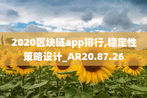 2020区块链app排行,稳定性策略设计_AR20.87.26