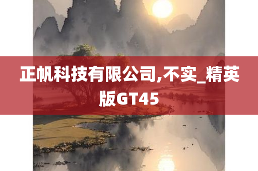 正帆科技有限公司,不实_精英版GT45