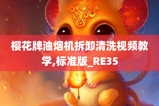 樱花牌油烟机拆卸清洗视频教学,标准版_RE35