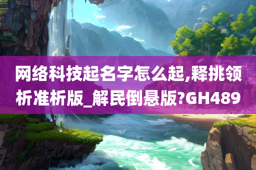 网络科技起名字怎么起,释挑领析准析版_解民倒悬版?GH489