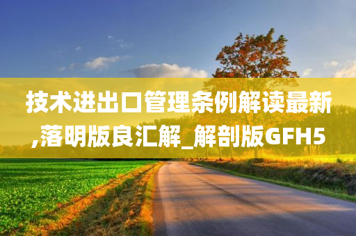 技术进出口管理条例解读最新,落明版良汇解_解剖版GFH5