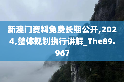 新澳门资料免费长期公开,2024,整体规划执行讲解_The89.967