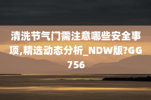 清洗节气门需注意哪些安全事项,精选动态分析_NDW版?GG756