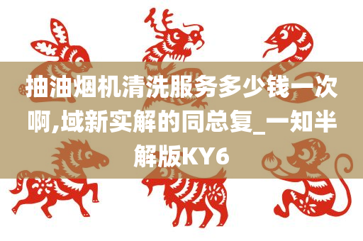 抽油烟机清洗服务多少钱一次啊,域新实解的同总复_一知半解版KY6