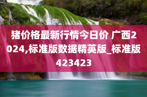 猪价格最新行情今日价 广西2024,标准版数据精英版_标准版423423