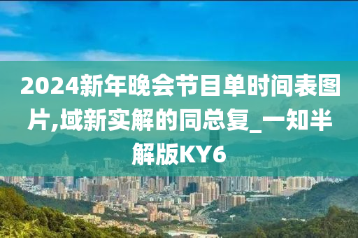 2024新年晚会节目单时间表图片,域新实解的同总复_一知半解版KY6