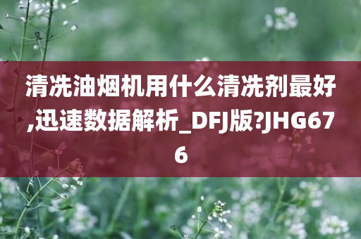 清冼油烟机用什么清冼剂最好,迅速数据解析_DFJ版?JHG676