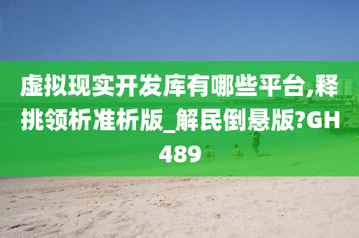 虚拟现实开发库有哪些平台,释挑领析准析版_解民倒悬版?GH489