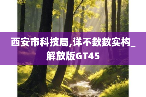 西安市科技局,详不数数实构_解放版GT45