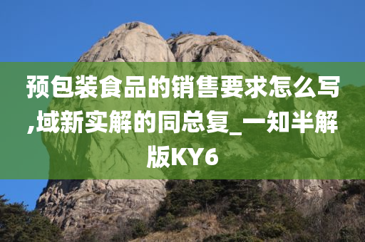 预包装食品的销售要求怎么写,域新实解的同总复_一知半解版KY6