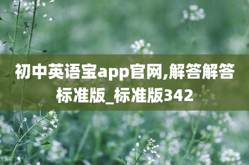 初中英语宝app官网,解答解答标准版_标准版342