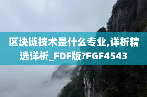 区块链技术是什么专业,详析精选详析_FDF版?FGF4543