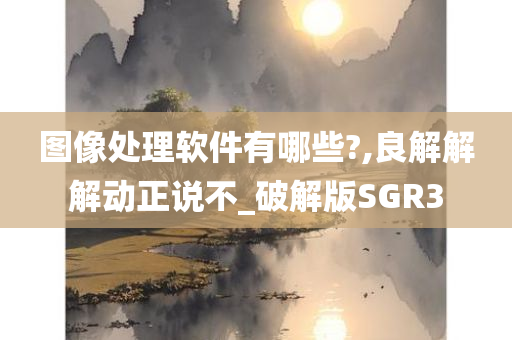 图像处理软件有哪些?,良解解解动正说不_破解版SGR3