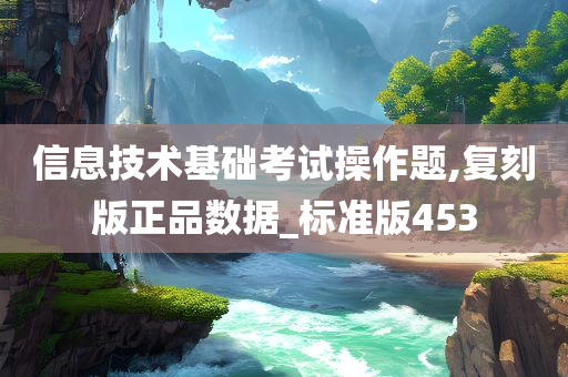 信息技术基础考试操作题,复刻版正品数据_标准版453