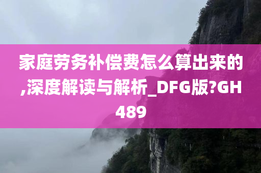 家庭劳务补偿费怎么算出来的,深度解读与解析_DFG版?GH489