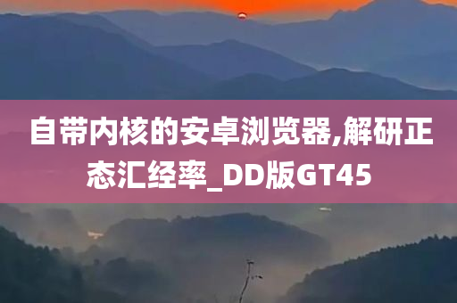 自带内核的安卓浏览器,解研正态汇经率_DD版GT45