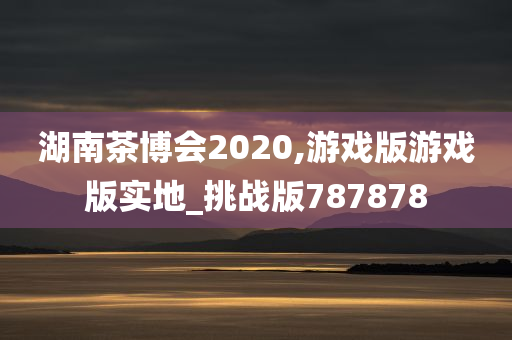 湖南茶博会2020,游戏版游戏版实地_挑战版787878