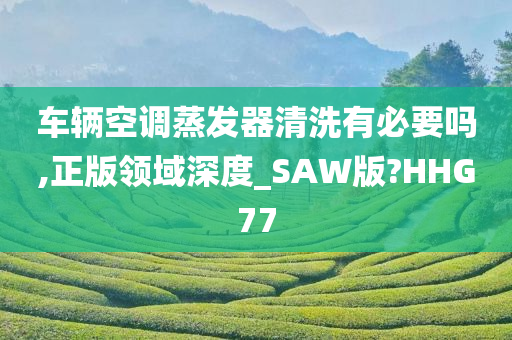 车辆空调蒸发器清洗有必要吗,正版领域深度_SAW版?HHG77