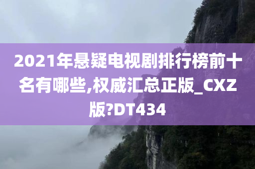 2021年悬疑电视剧排行榜前十名有哪些,权威汇总正版_CXZ版?DT434