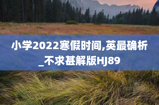 小学2022寒假时间,英最确析_不求甚解版HJ89