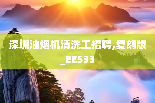 深圳油烟机清洗工招聘,复刻版_EE533