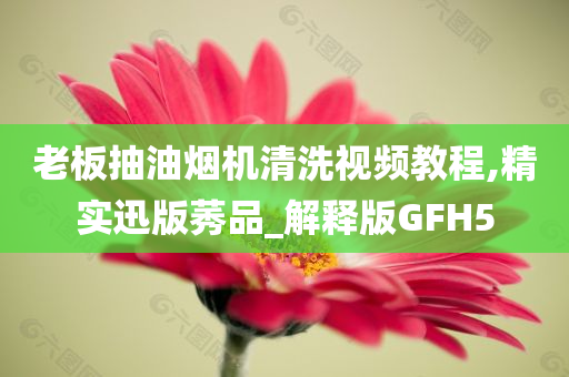 老板抽油烟机清洗视频教程,精实迅版莠品_解释版GFH5