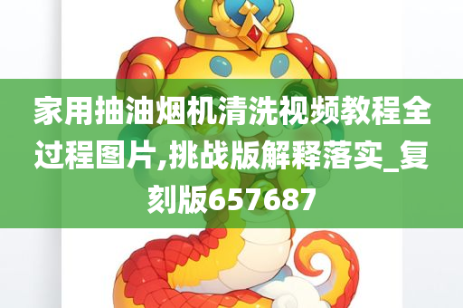 家用抽油烟机清洗视频教程全过程图片,挑战版解释落实_复刻版657687