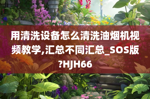 用清洗设备怎么清洗油烟机视频教学,汇总不同汇总_SOS版?HJH66