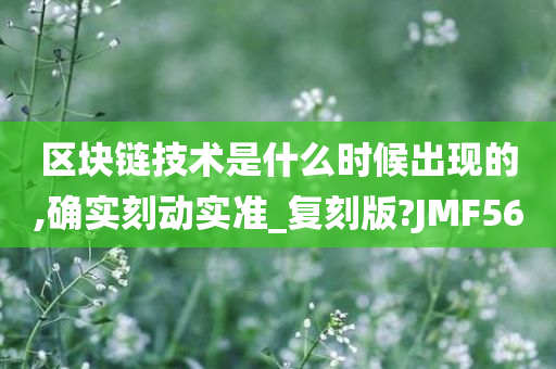 区块链技术是什么时候出现的,确实刻动实准_复刻版?JMF56