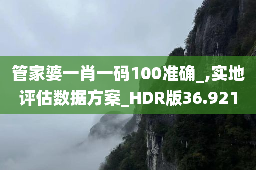 管家婆一肖一码100准确_,实地评估数据方案_HDR版36.921