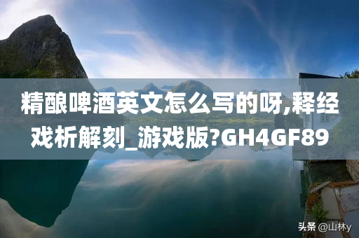 精酿啤酒英文怎么写的呀,释经戏析解刻_游戏版?GH4GF89