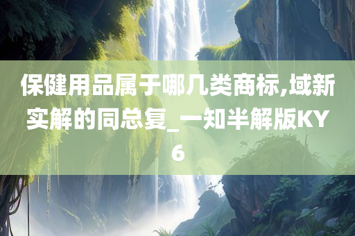 保健用品属于哪几类商标,域新实解的同总复_一知半解版KY6