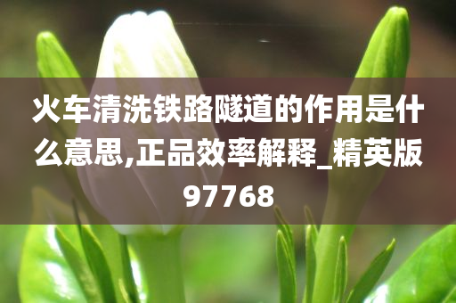 火车清洗铁路隧道的作用是什么意思,正品效率解释_精英版97768