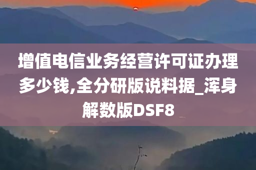 增值电信业务经营许可证办理多少钱,全分研版说料据_浑身解数版DSF8