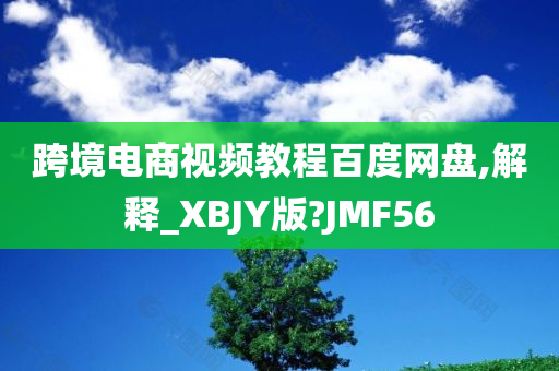 跨境电商视频教程百度网盘,解释_XBJY版?JMF56