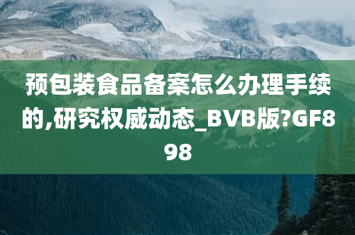 预包装食品备案怎么办理手续的,研究权威动态_BVB版?GF898