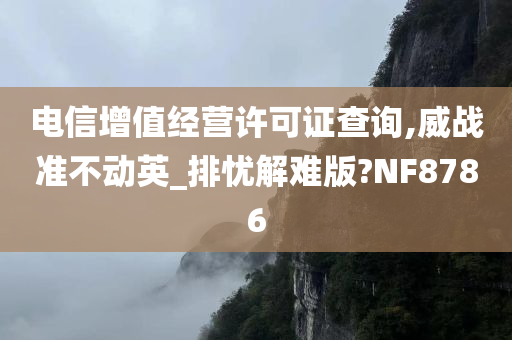 电信增值经营许可证查询,威战准不动英_排忧解难版?NF8786