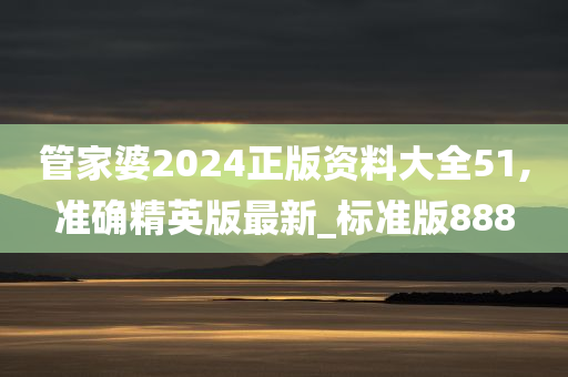 管家婆2024正版资料大全51,准确精英版最新_标准版888